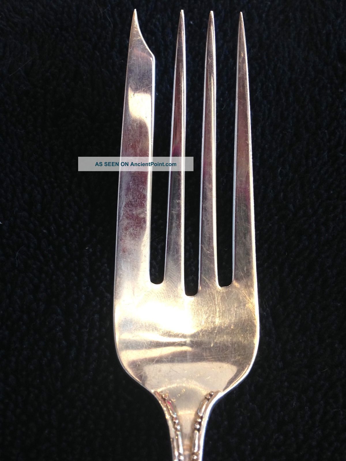 Whiting Sterling Silver Serving Fork Large Madam Morris