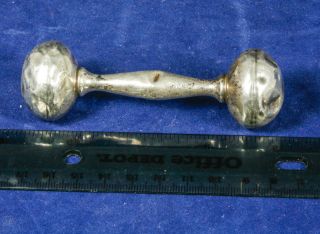 Web Sterling Silver Child Rattle Vintage Marked photo
