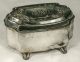 Victor Silver Co Silver Plate Jewelry Box W Lid Repousse Mark Pat Dec.  22,  08 Other photo 1