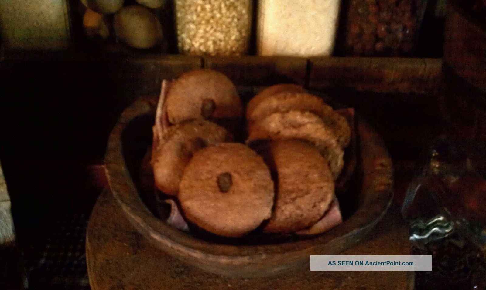 Primitive Homestead Kitchen Cabin Pantry 6 Molasses Cookie Jar Bowl Ornies Primitives photo