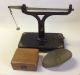 Vtg Iron Brown & Sharpe Mfg Scale With Wood Box Case & Weights Scales photo 3