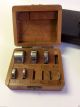 Vtg Iron Brown & Sharpe Mfg Scale With Wood Box Case & Weights Scales photo 4