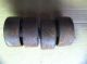 4 Antique Matching Cast Iron Industrial Caster Cart Wheels - 3 Inch Diameter Other photo 4