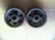4 Antique Matching Cast Iron Industrial Caster Cart Wheels - 3 Inch Diameter Other photo 5