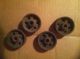 4 Antique Matching Cast Iron Industrial Caster Cart Wheels - 3 Inch Diameter Other photo 8