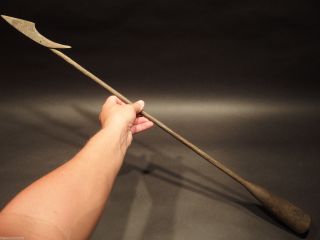 Antique Maritime Whaling Wrought Iron Toggle Iron Harpoon Fishing Spear 19th C photo
