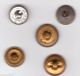 1800 ' S Antique Perfume Brass Metal Buttons W Fabric Buttons photo 1
