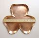Vintage Mexican Modernist Clover Shaped Copper & Brass Tray,  1950s Taxco Mid-Century Modernism photo 1