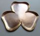 Vintage Mexican Modernist Clover Shaped Copper & Brass Tray,  1950s Taxco Mid-Century Modernism photo 2