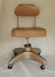 Vintage Cosco Mcm Industrial Metal Propeller Base Casters Desk Chair Model 15s Post-1950 photo 3