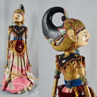 Indonesian Wayang Golek Rod Puppet Marionette Javanese Jawa Raree Show Art Gn43 photo