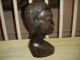 African Wood Carving Bust Of Man - Extremely Detailed Wood Carving - 7lbs - Wow Sculptures & Statues photo 1