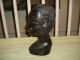 African Wood Carving Bust Of Man - Extremely Detailed Wood Carving - 7lbs - Wow Sculptures & Statues photo 3