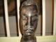 African Wood Carving Bust Of Man - Extremely Detailed Wood Carving - 7lbs - Wow Sculptures & Statues photo 4