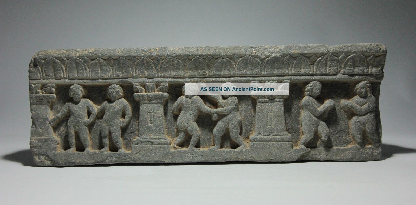 Ancient Large Indian Gandharan Frieze With Erotes 100 - 300 Ad Other photo