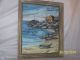 Wpa Oil On Panel Fishing Town Painting Glass Front Framed Other photo 10