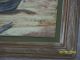 Wpa Oil On Panel Fishing Town Painting Glass Front Framed Other photo 2