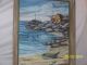 Wpa Oil On Panel Fishing Town Painting Glass Front Framed Other photo 8