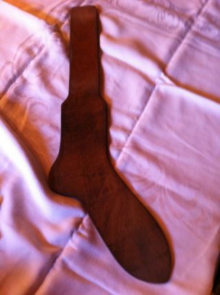 Early Antique Wooden Large Primitive Sock Stretcher Marked Pearson 8 1/2 3 photo