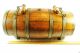 Antique Oak Rum Water Cask Keg Barrel Bale Handles Iron Straps Brass Fittings Primitives photo 11