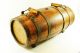 Antique Oak Rum Water Cask Keg Barrel Bale Handles Iron Straps Brass Fittings Primitives photo 2