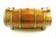 Antique Oak Rum Water Cask Keg Barrel Bale Handles Iron Straps Brass Fittings Primitives photo 4