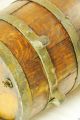 Antique Oak Rum Water Cask Keg Barrel Bale Handles Iron Straps Brass Fittings Primitives photo 8