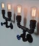Vintage,  Industrial,  Steampunk,  Cast Iron And Steel 2 - Light Wall Sconce Chandeliers, Fixtures, Sconces photo 4