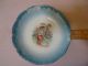 Antique Blue Porcelain Bowl,  Victorian - Style,  Woman W Cherub - Angel Other photo 3