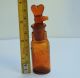 Antique German Drop Opium Anaesthesia Medical Amber Glass Bottle Other photo 4