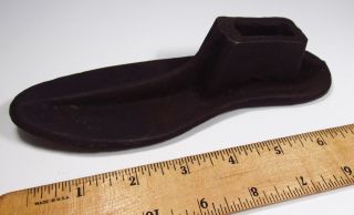 Antique Shoemaker Cobblers Cast Iron Shoe Form Tool Mold 7 - 1/2 