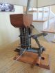 Vintage Steampunk Look Hand Crafted Lamp Machine Crank Metal & Wood Lamps photo 9