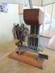 Vintage Steampunk Look Hand Crafted Lamp Machine Crank Metal & Wood Lamps photo 4