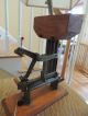 Vintage Steampunk Look Hand Crafted Lamp Machine Crank Metal & Wood Lamps photo 7