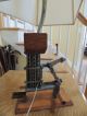 Vintage Steampunk Look Hand Crafted Lamp Machine Crank Metal & Wood Lamps photo 8