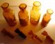 19c.  Antique Drip By Drop Anesthesia Chloroform Amber Apothecary Bottle Poison Bottles & Jars photo 1