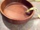 Primitive Wooden Salad Bowl,  Dough Bowl Solid Black Walnut,  Handmade Usa Heavy Primitives photo 11