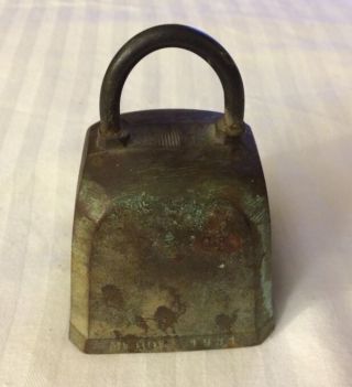 Antique Brass Merok Cow Bell 1931 Vintage Wince Astor Nourmahal Goat Norway? photo