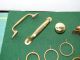 Vintage Brass Cabinet Drawer Knobs And Brass Hoop Rings Drawer Pulls photo 2
