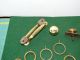 Vintage Brass Cabinet Drawer Knobs And Brass Hoop Rings Drawer Pulls photo 3