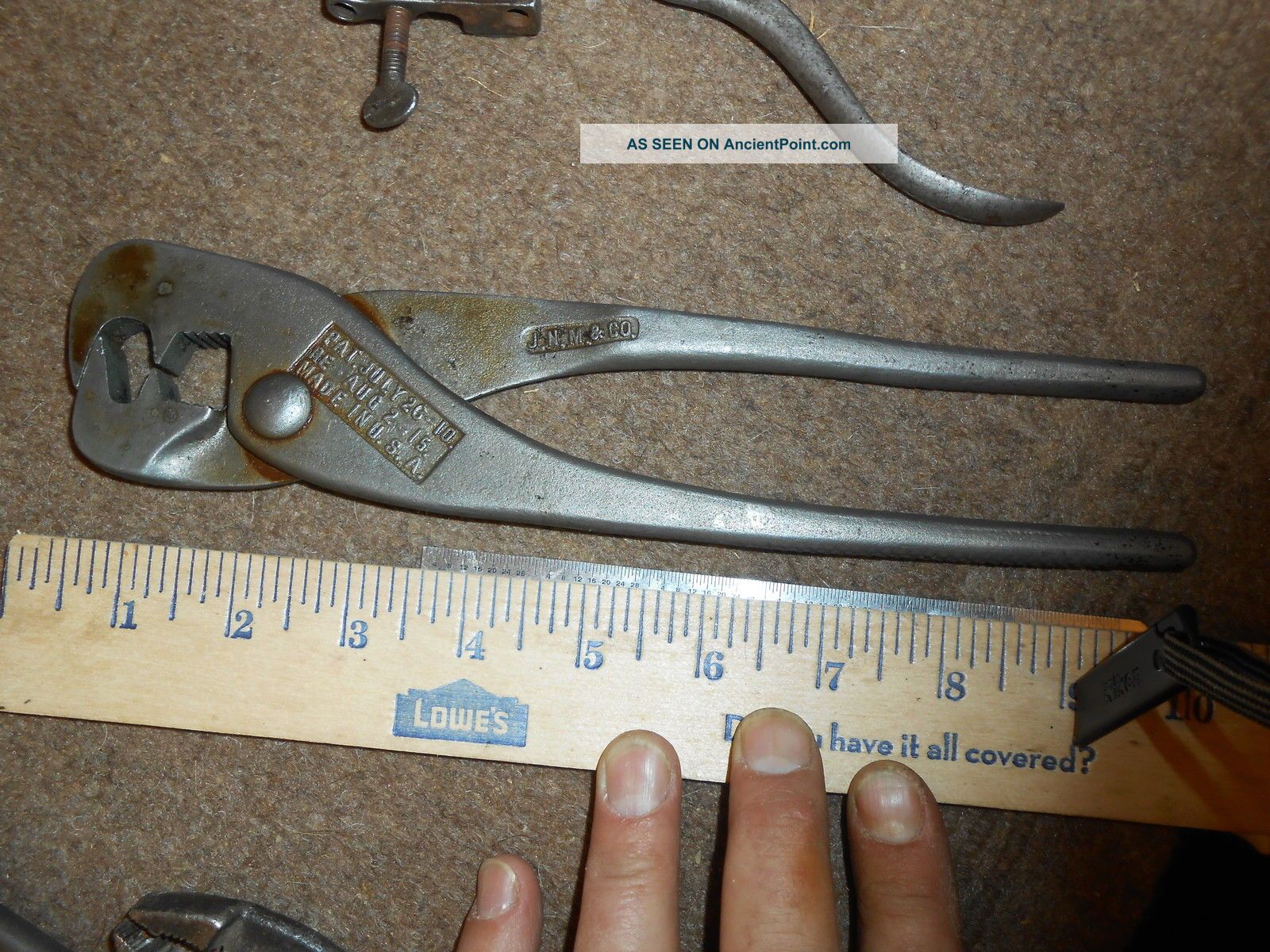 Vtg Tool Chain Repair Pliers Plyers J N M & Co J N Macdonald Pat 1910 - 1915 Other photo