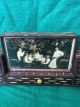 Vintage Antique Japan Dresser Jewelry Trinket Box Frame With Vintage Picture Boxes photo 1