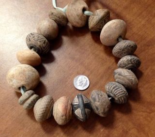 Inca Treasures Ltd 19 Pre Columbian Pottery Spindle Beads Artifacts Vessel Art photo