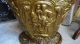 Antique French Victorian Brass Fireplace Coal Hod Scuttle Repousse Angel Cherub Metalware photo 5