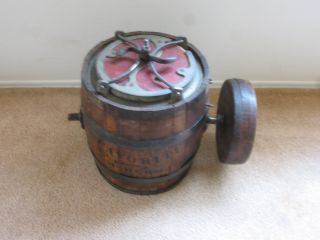 Antique 1800 ' S Wooden Barrel Butter Churn photo