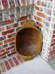 Antique French Primitive Carved Pine Wood Dough Bowl Farm Table Trough 40 Bowls photo 1