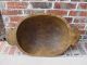 Antique French Primitive Carved Pine Wood Dough Bowl Farm Table Trough 40 Bowls photo 2