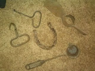 Antique Set Of Farm Tools photo