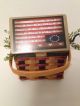 Vintage Button Bokay - Red,  White,  Blue Basket - Usa - July 4th - Military Service - America Primitives photo 4