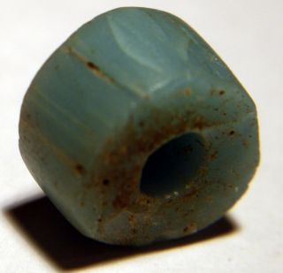15mm Blue Glass Roman Bead 2500+ Years Old photo